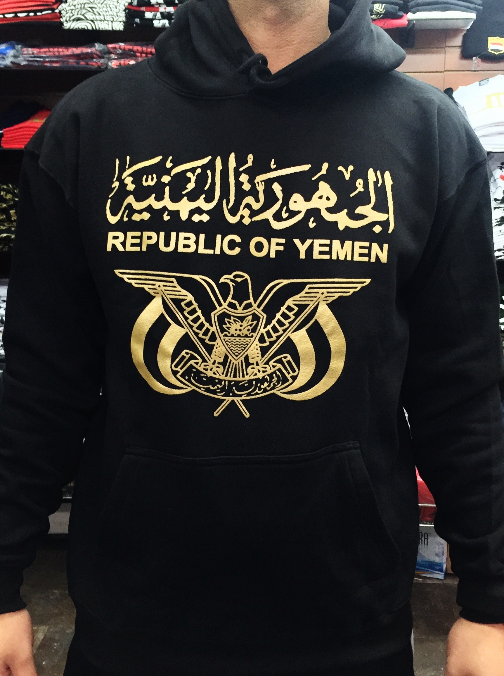 Yemen Flag National Emblem Teens Pullover Hoodie Midweight Sweatshirt Windbreaker Hooded Shirts