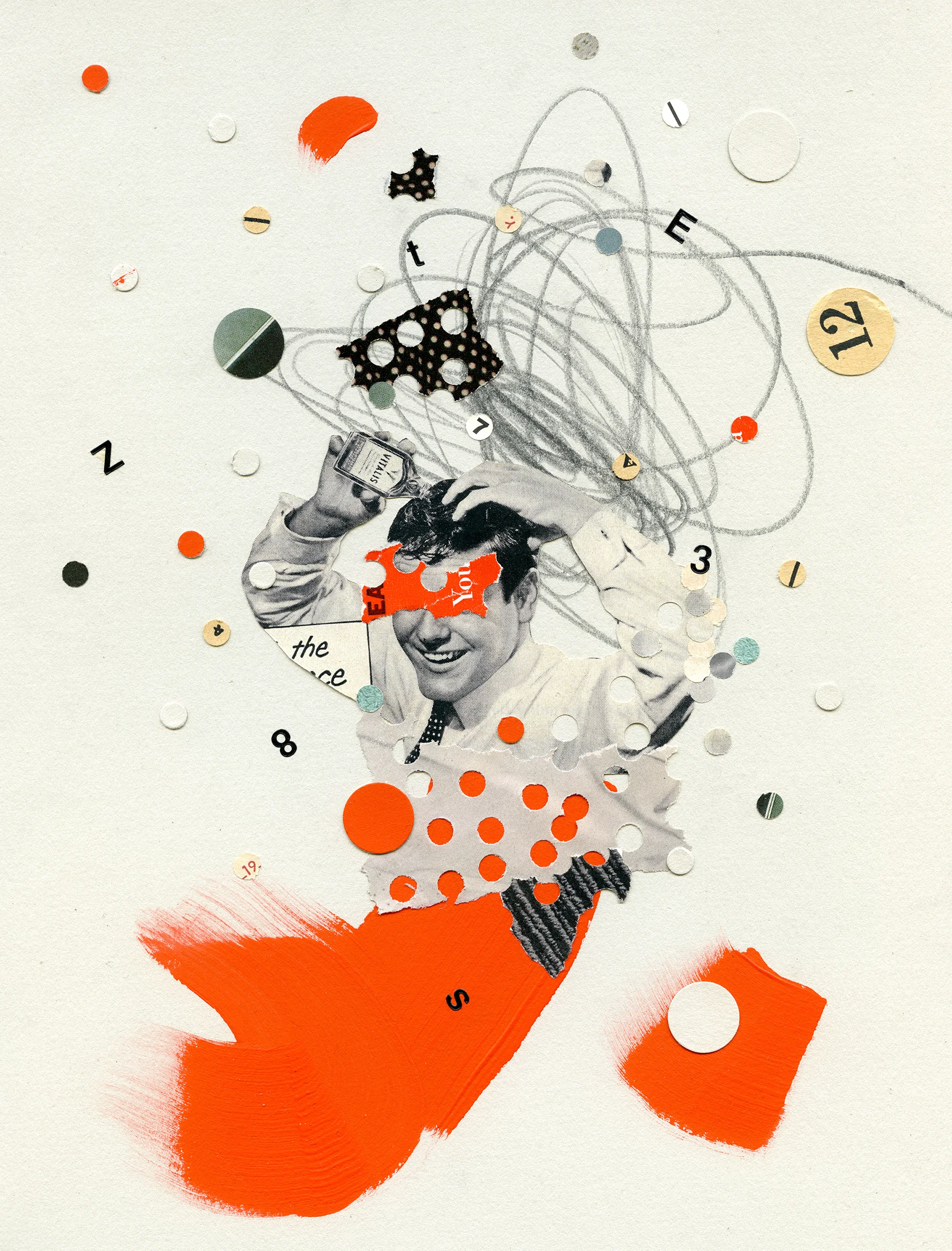 M_No. 7 , 2017 8"x10" Collage & Mixed Media on Paper
