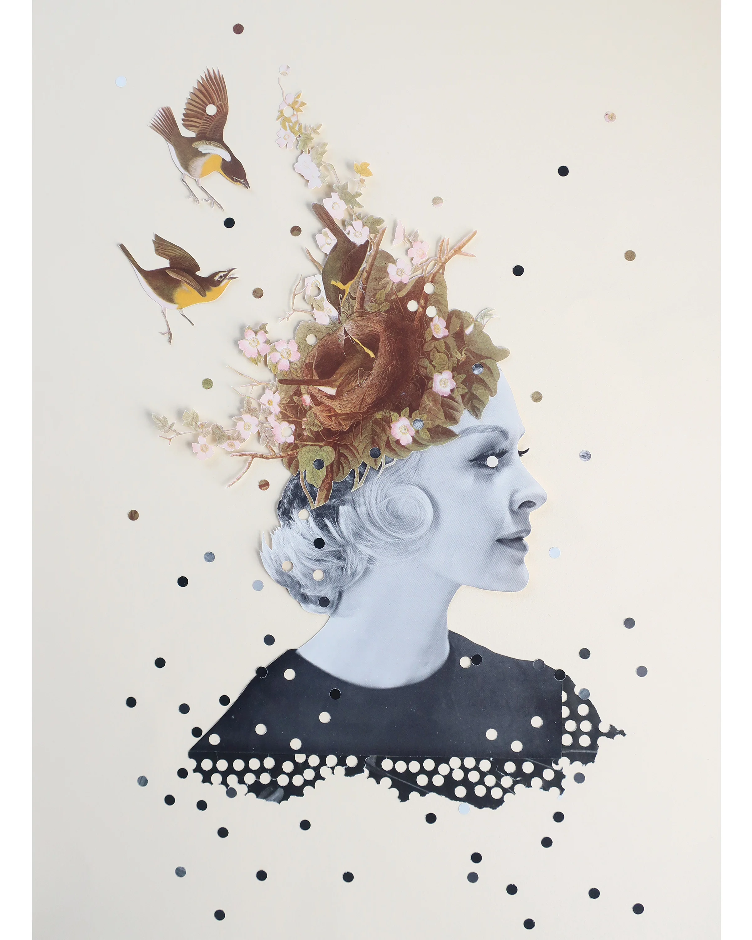 Feed the Birds , 2014 15" x 22" Collage on paper