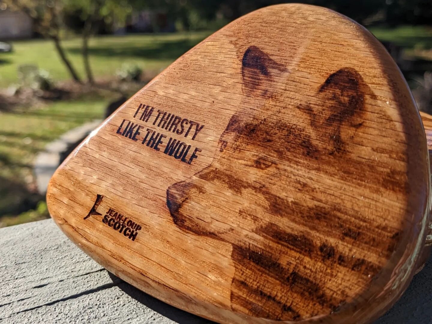 Made some coasters for a #MakerAlliance #secretsanta. I think they came out pretty well. #laserengraved #oak with #cork base and #epoxy finish. My favorite is &quot;Use a coaster or I'll bite your face off&quot; :)
