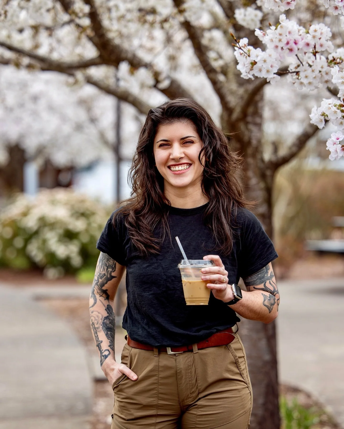 It&rsquo;s time for another barista spotlight and this time we have (drum roll please), ERIKA! 🗡️🌸🖤 Erika is one of our two Lead Baristas, meaning, she really is *that* girl. Her role includes being in charge of our brewing system, as well as bein