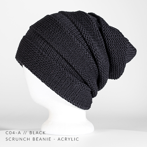 c04-A // Scrunch Custom Beanie - Acrylic — CAPTUER HEADWEAR