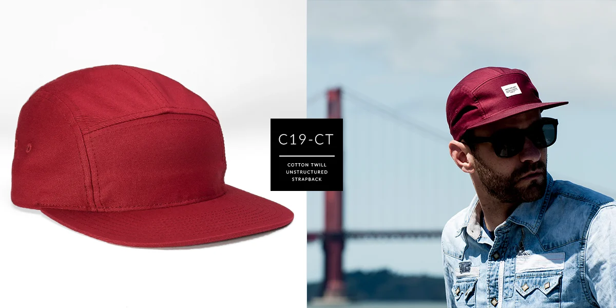 low crown flat bill hat