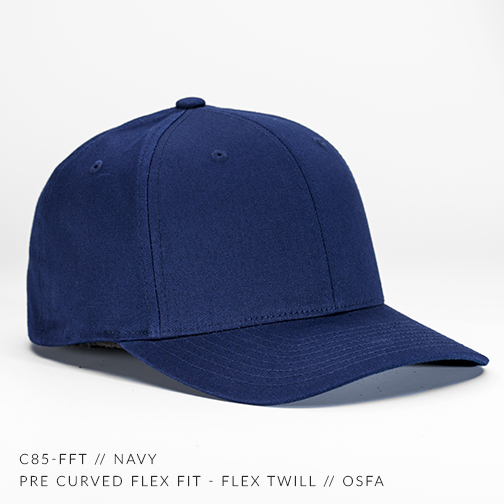 Curved - — // c85-FFT Fit OSFA CAPTUER Twill HEADWEAR // Pre Flex Flex