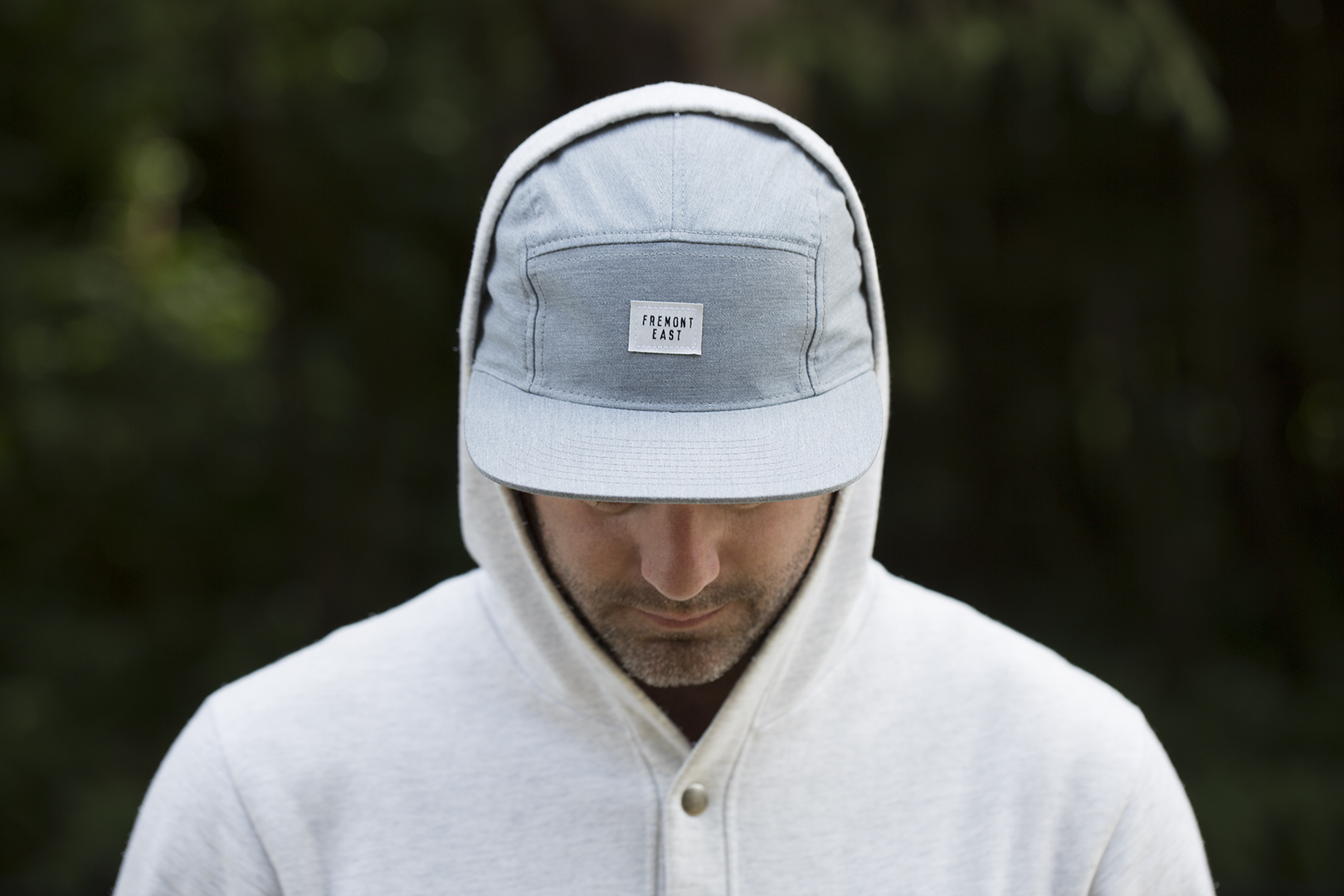 Heather Grey Custom 5 Panel Camp Hat from Captuer Headwear