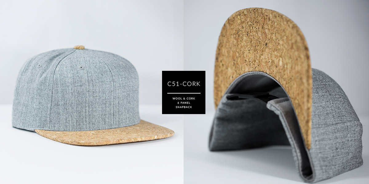 C51-CORK  //  6 PANEL - WOOL & CORK  //  SNAPBACK