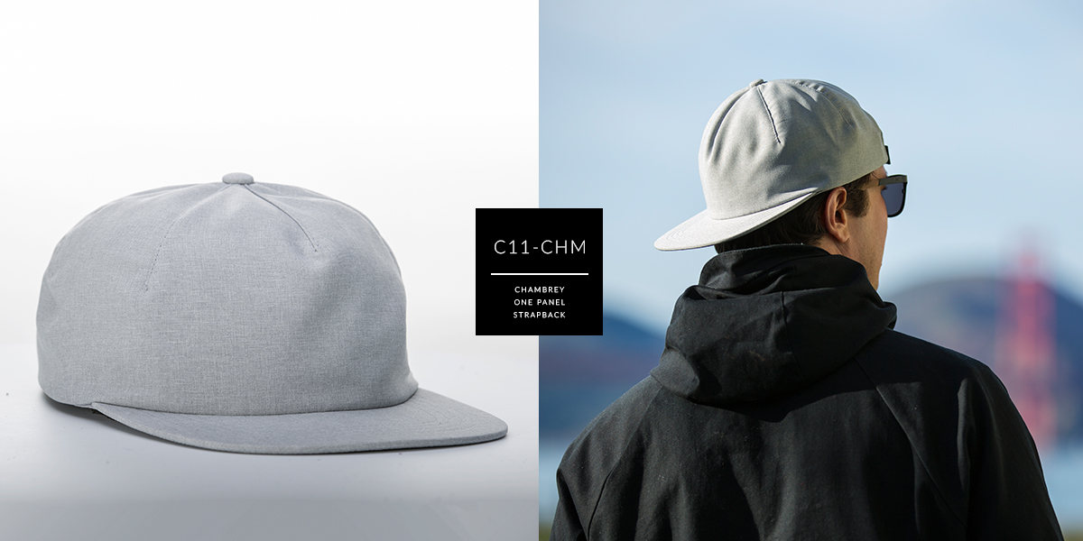 C11-CHM // 1 PANEL - CHAMBREY // CUSTOM STRAPBACK