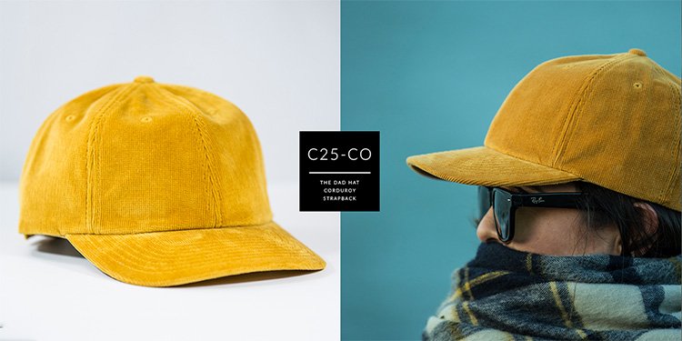 C25-CO Corduroy Custom Dad Hat Similar Style Button