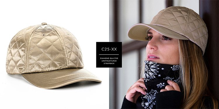 C25-XX Diamond Quilted Custom Dad Hat Similar Style Button