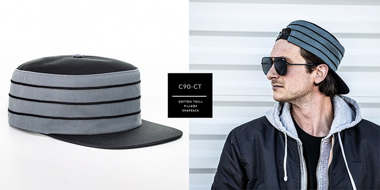 C90-CT // CUSTOM PILLBOX - COTTON TWILL // SNAPBACK