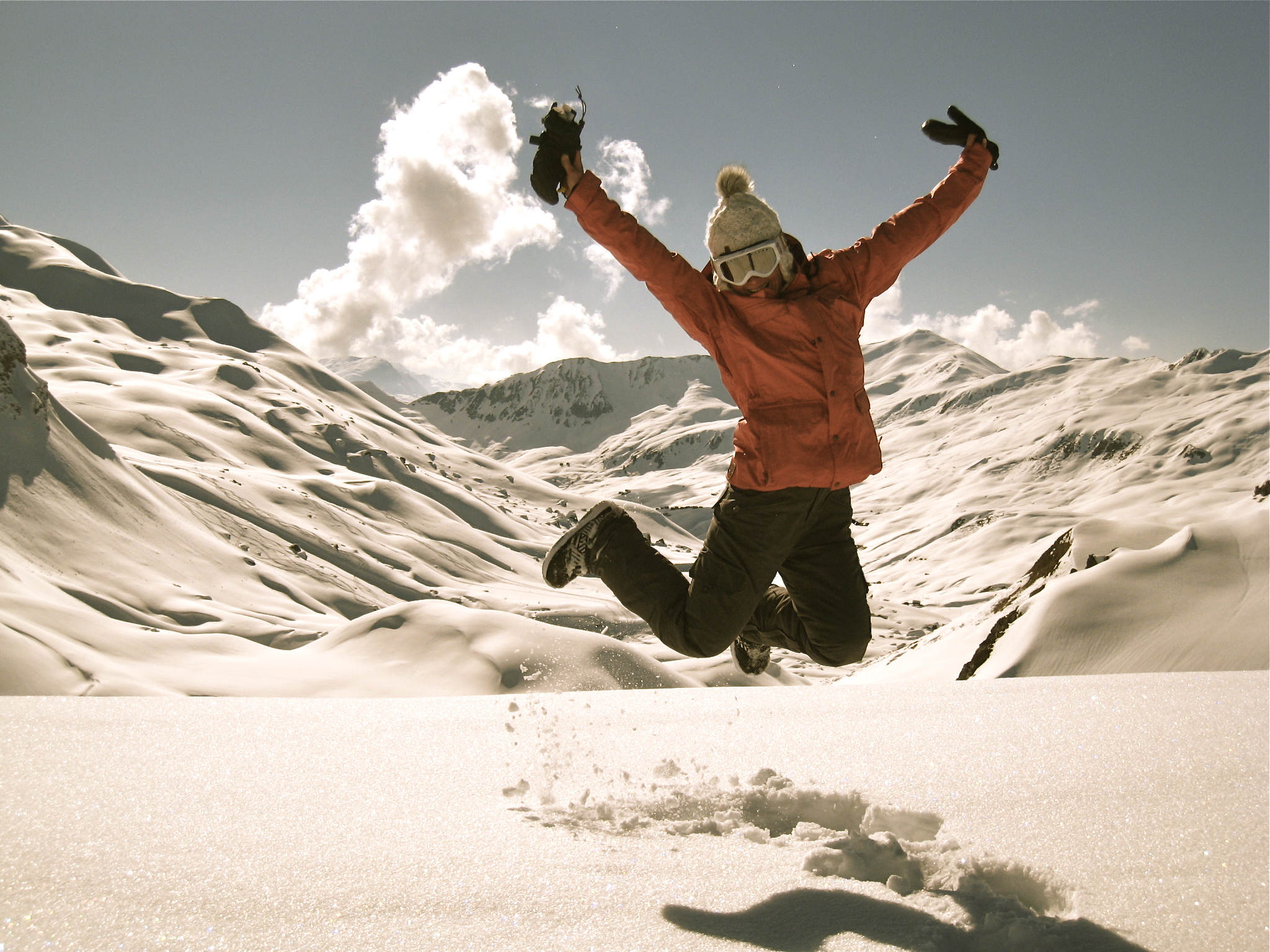 Korina Smyrek loving the winter months in the mountains of Switzerland.