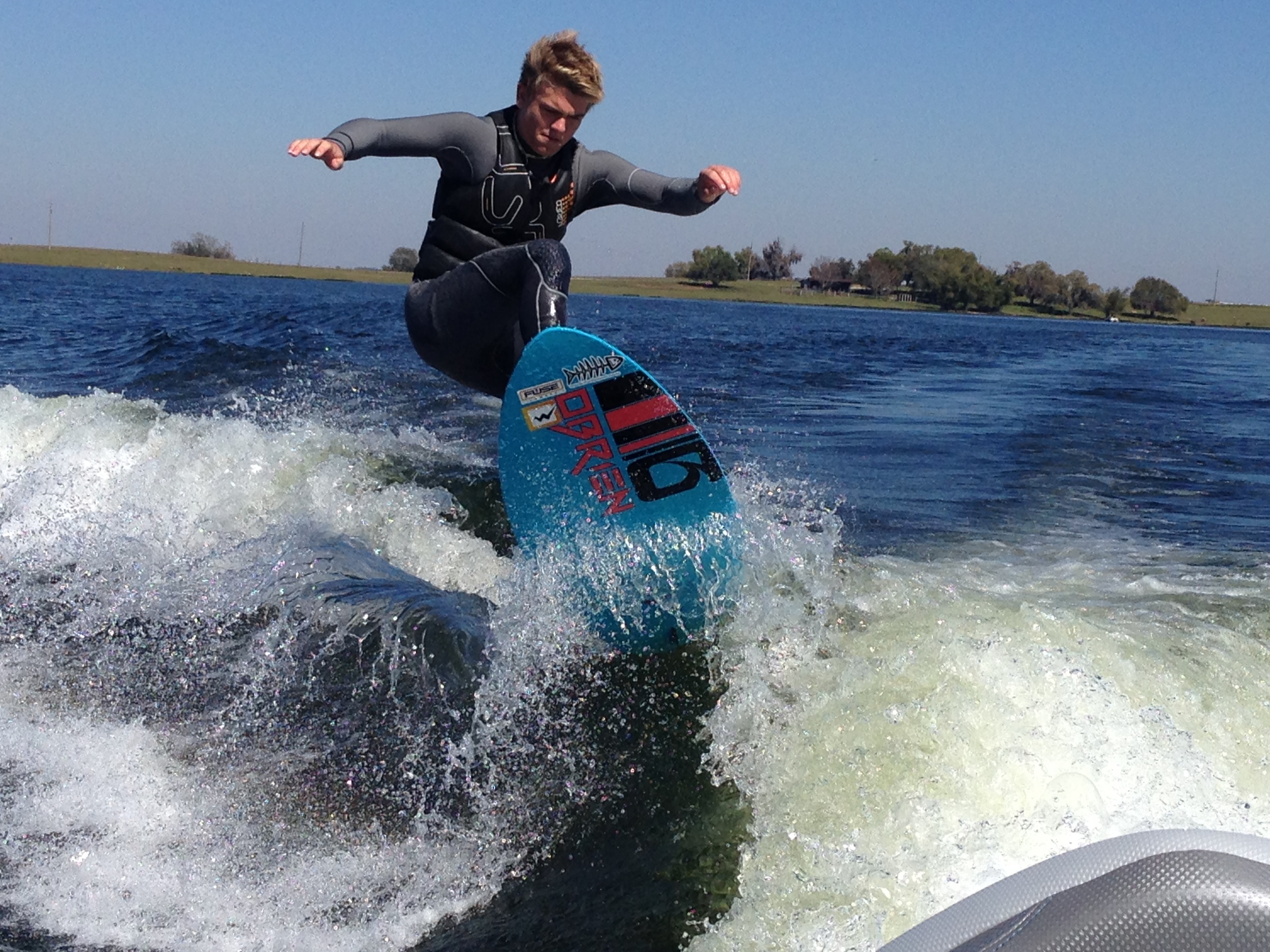 Hunter Sims on his O'Brien Watersports Tesani