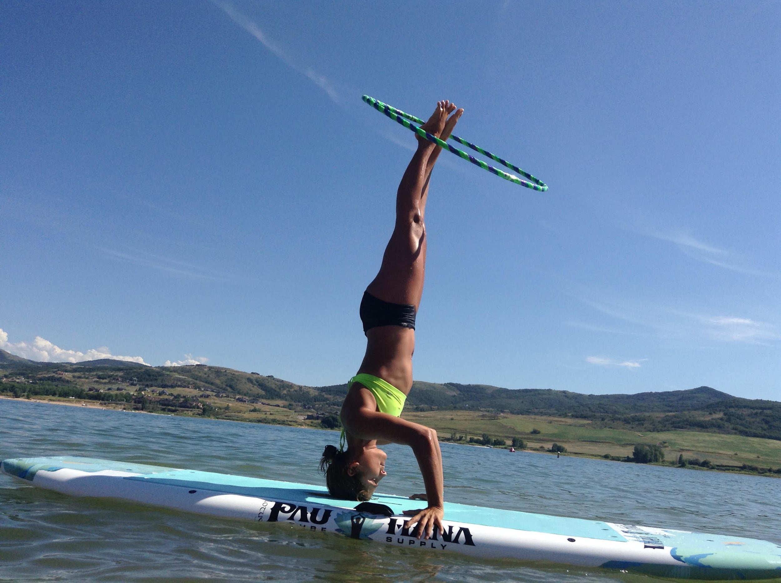 Hula Hoop SUP Yoga Soyela Shafer Outdoor Retailer Boarders