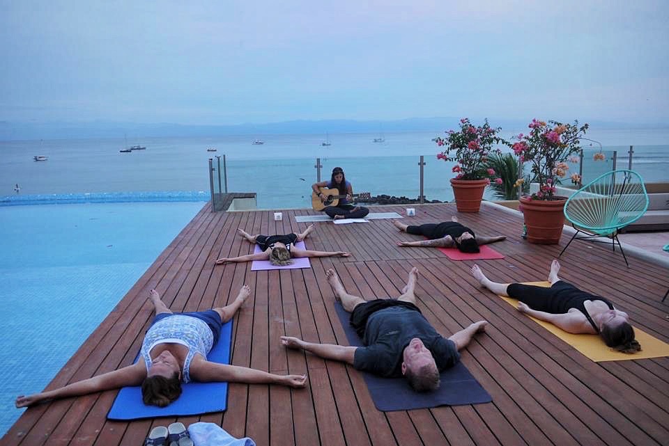 Rooftop yoga to live music overlooking the Bay of Banderas