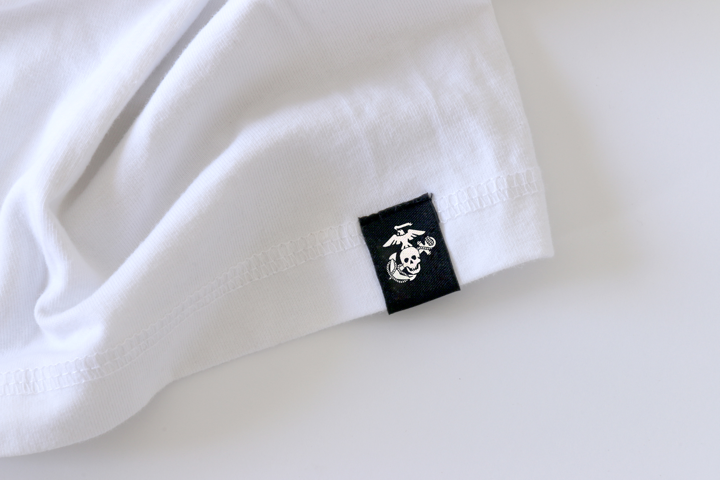 USMC Eagle Skull and Anchor Tag on Marine Shirt