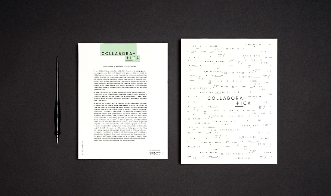 Letterhead and envelope