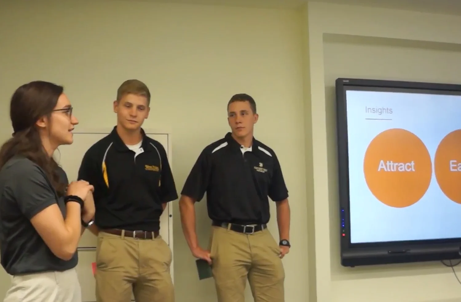 West Point cadets presenting their recommendations to DVS