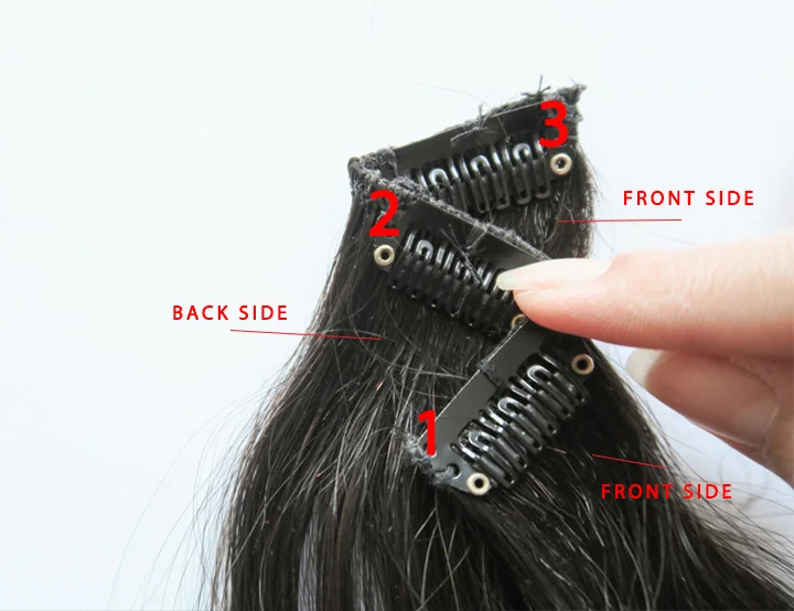 EXAMPLE OF HOW THE EXTENSION WILL BE PLACED ONTO YOUR HAIR