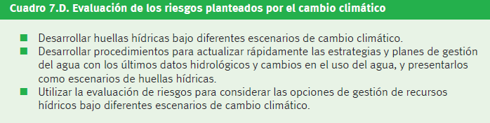 Figura 2. Evaluación de los riesgos planteados por el cambio climático.