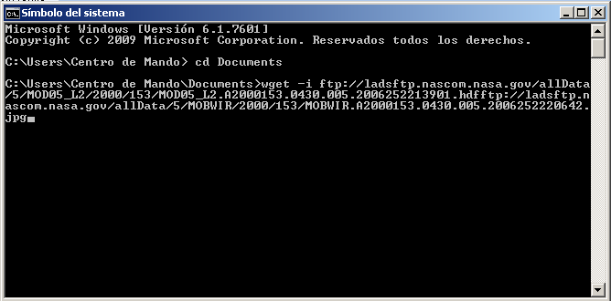  Figura 7. Descarga mediante Wget.