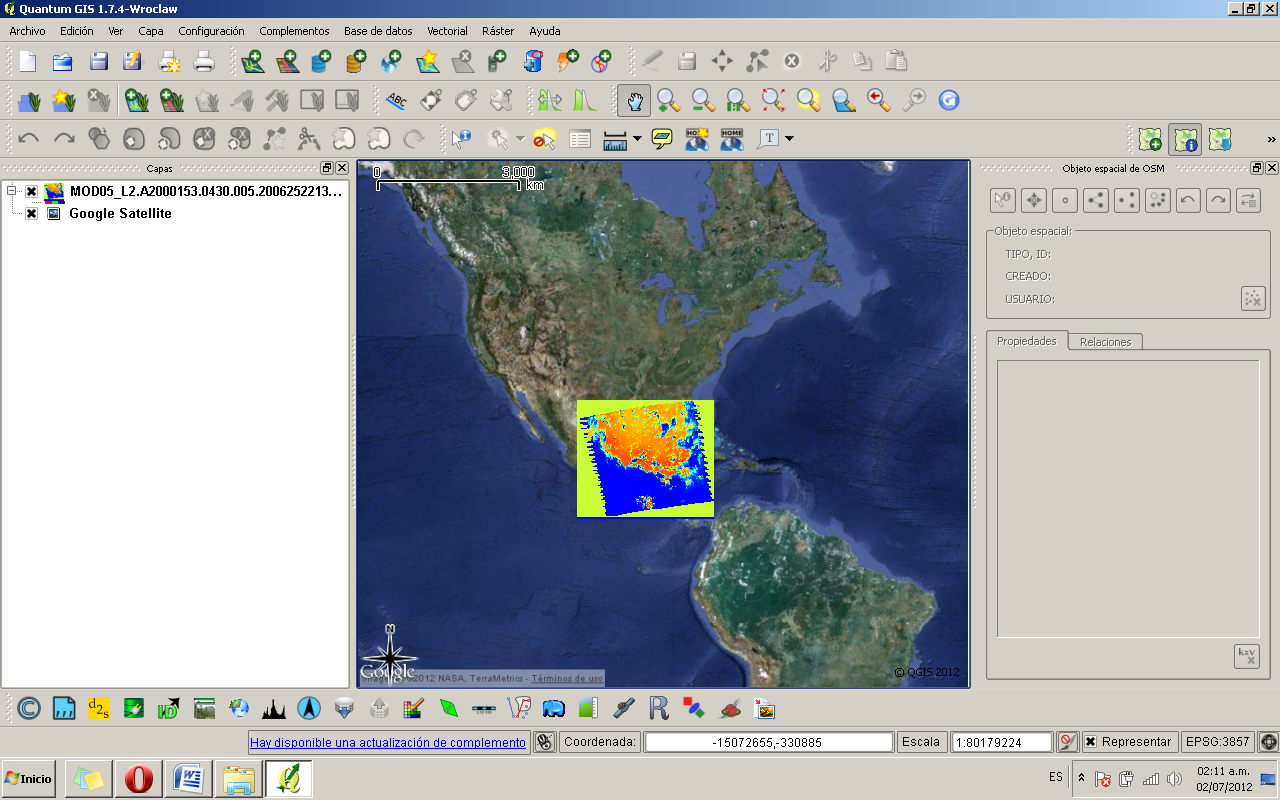  Figura 17. Visualización de la imagen en formato GEOTIF. 