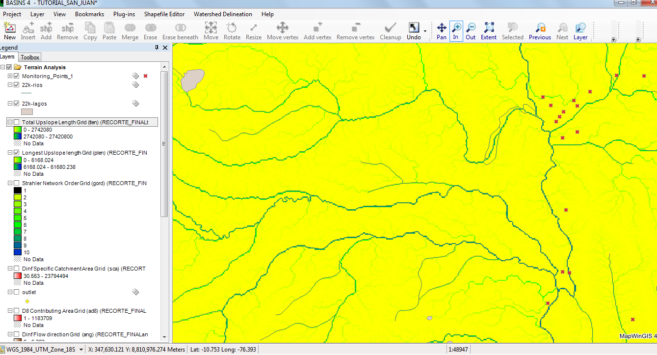  Figura 20. Longest Upsslope length Grid.