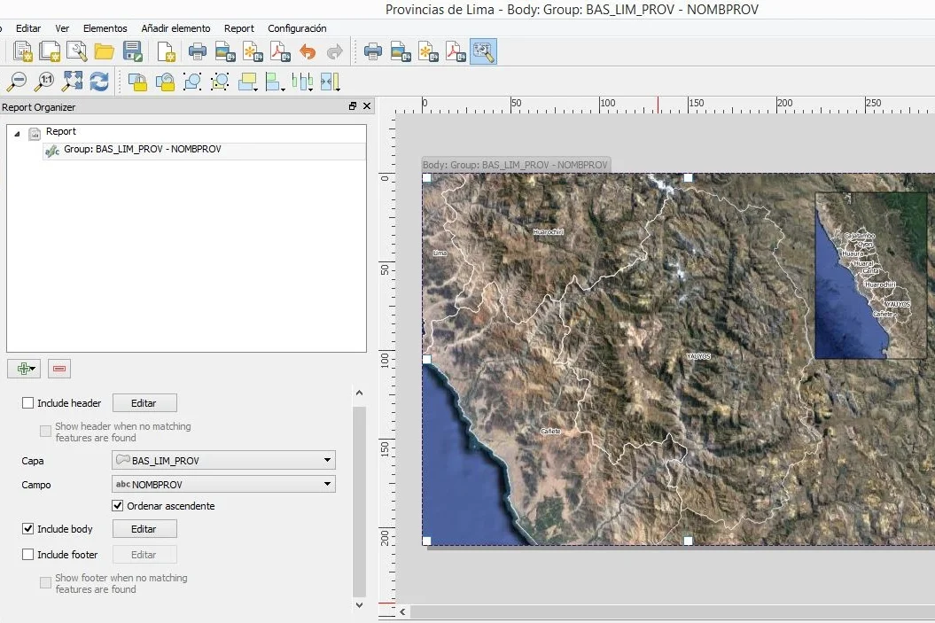 Tutorial de Creación de Reporte con QGIS 3.O — gidahatari