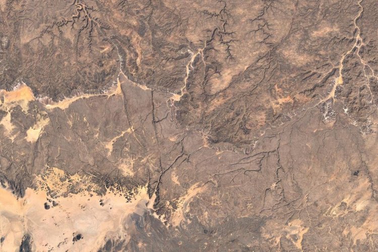 Vista aérea de Tassili n'Ajjer