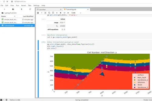 Tutorial básico de modelamiento geológico con Python y Gempy — gidahatari