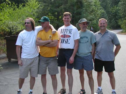Mick, Danny, Carl, Joe, Bob, and Mitch (from left to right)