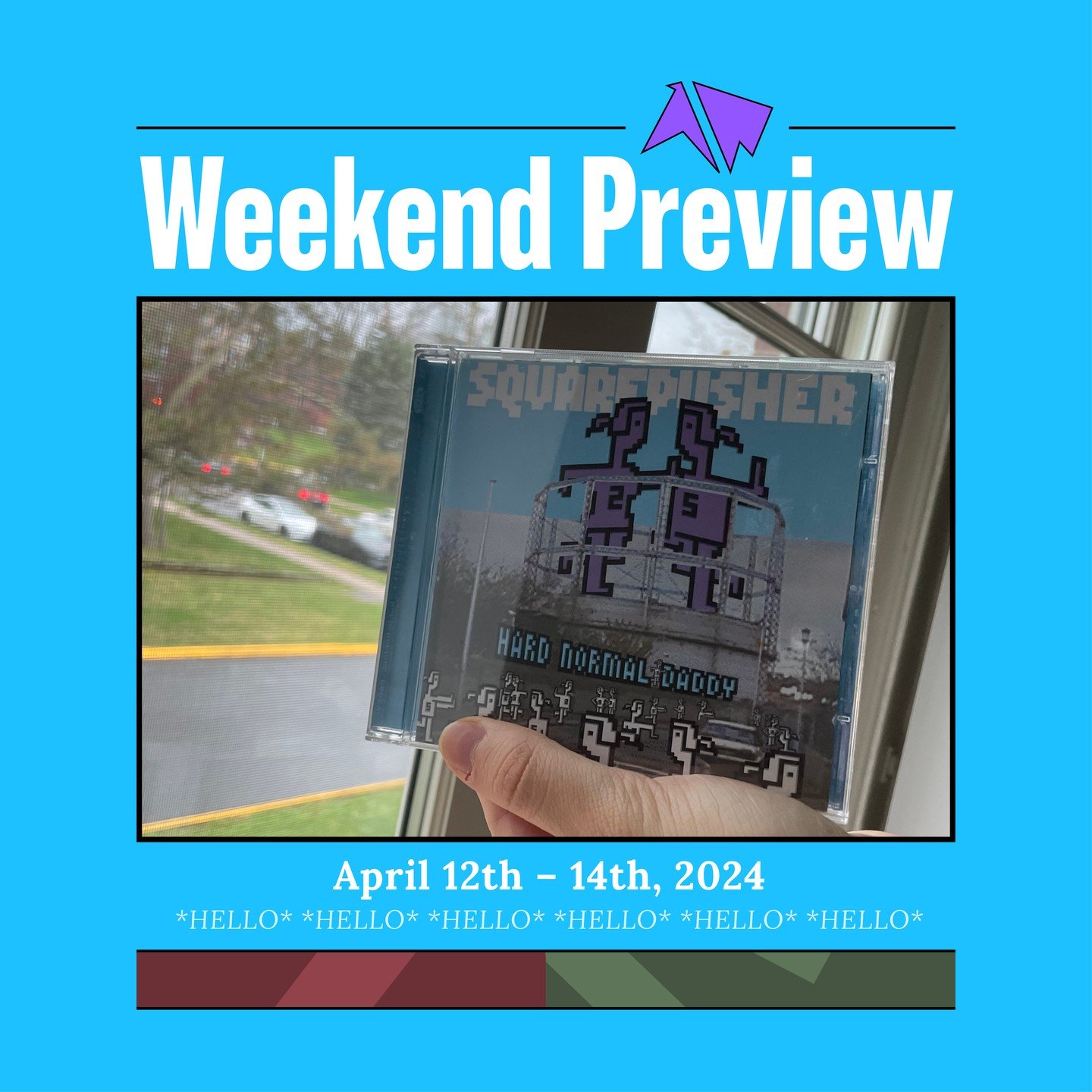 Weekend Preview 4/12 &ndash; 4/14/24

and If you can believe it... my ankle is still broken. i'ts been fun. Uproar's TOTAL ECLIPSE show is tonight, WESU's hosting their first-in-forever community record fair, a WRP benefit concert complete with mango