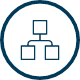 Data science products and tools - Algorithm development icon.