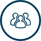 Support for analytics teams - Team development and coaching icon.