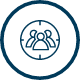 Business intelligence and data analysis services - Clustered and complex sampling icon.