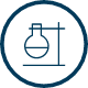 Business intelligence and data analysis services - Research and development icon.