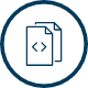 Data science products and tools - Libraries and scripts icon.