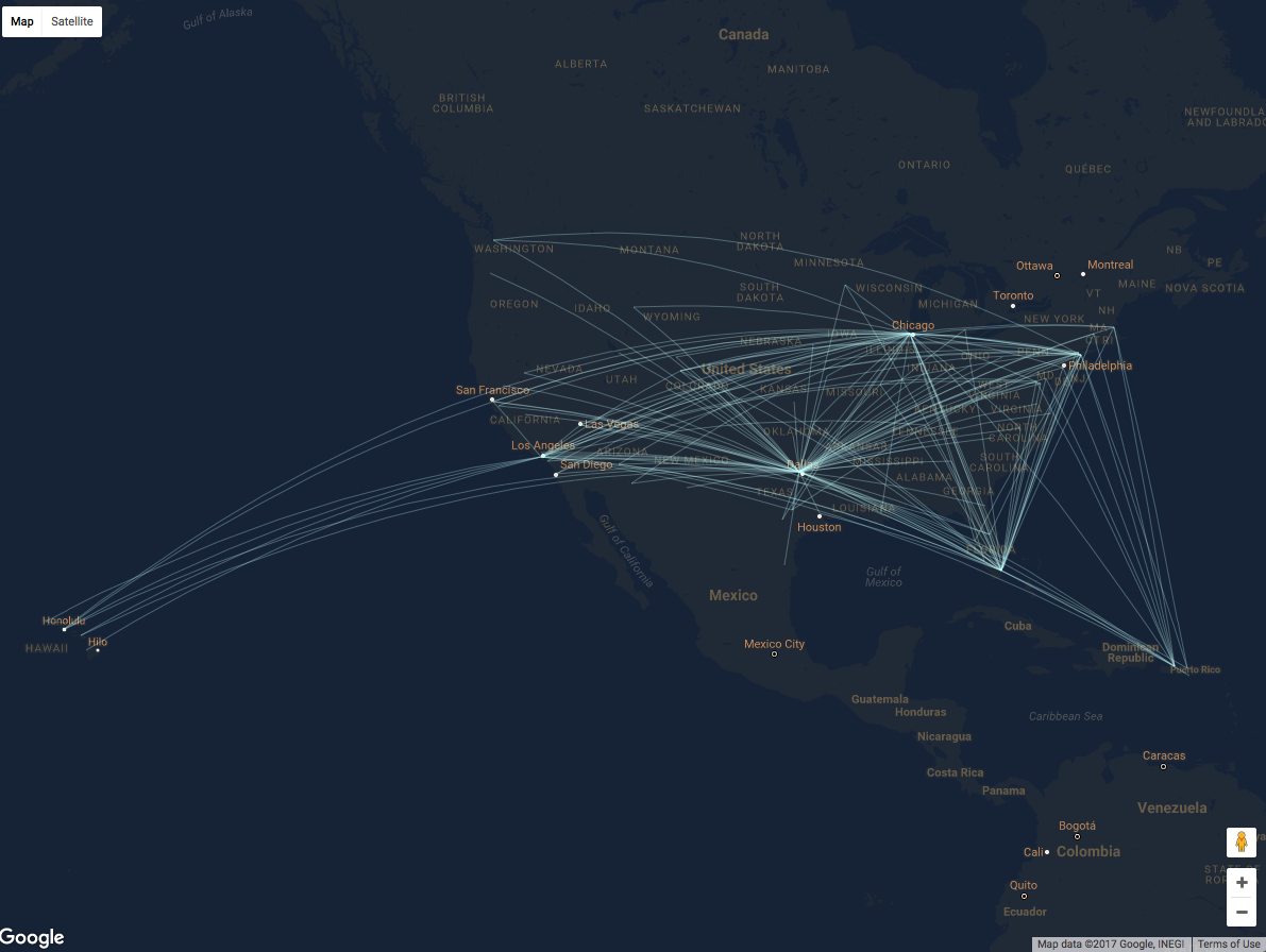 Plotting flight paths with googleway in R