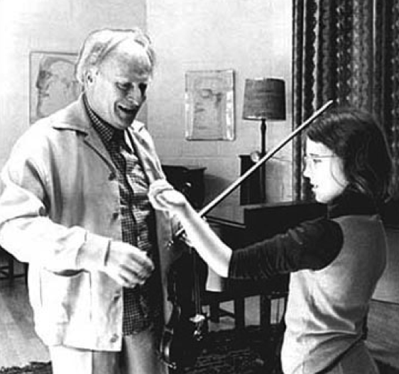 Tasmin (age 10) with Yehudi Menuhin