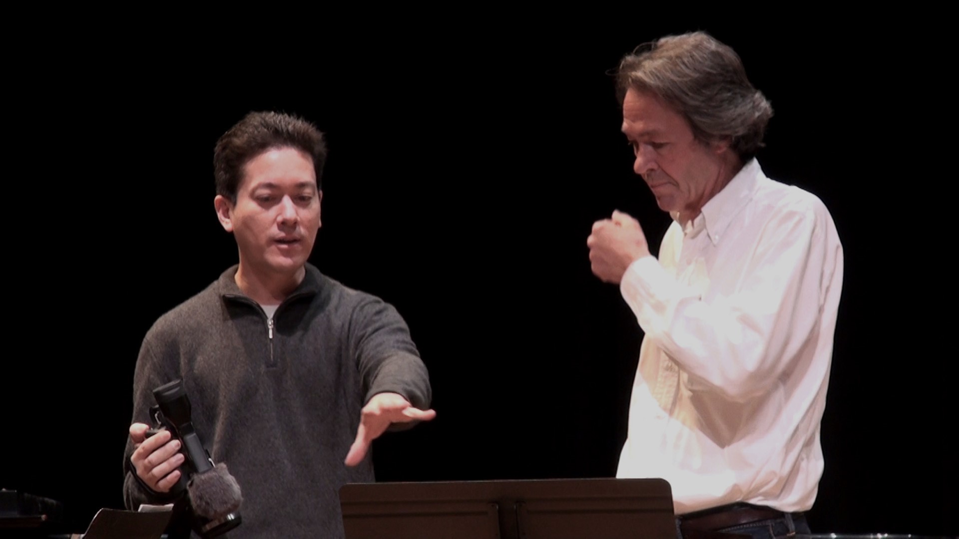 Director H. Paul Moon with baritone William Sharp