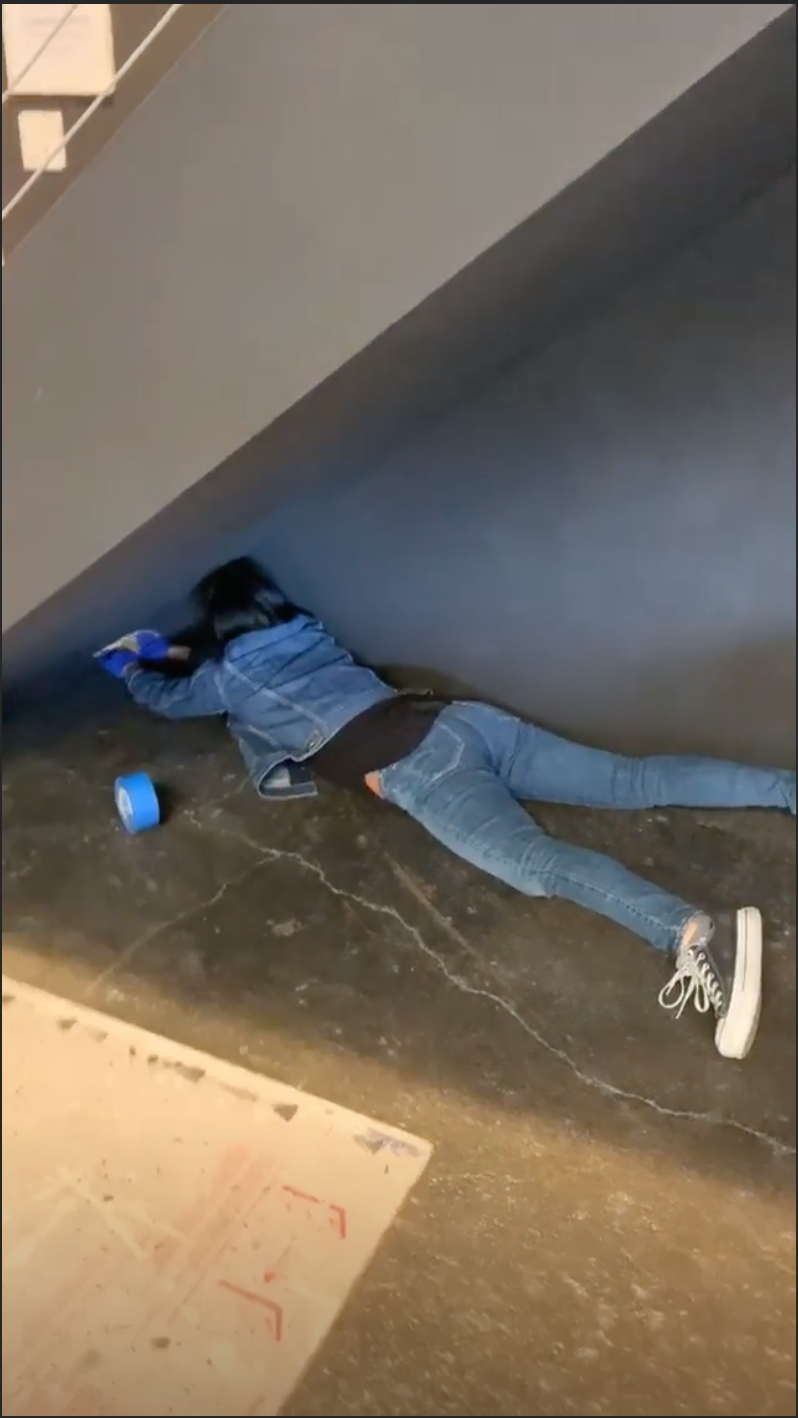 …acute corner under the stairs, ASG, 5.24.19, repost from Shaghayegh Cyrous’ Orium III ASG insta story post.