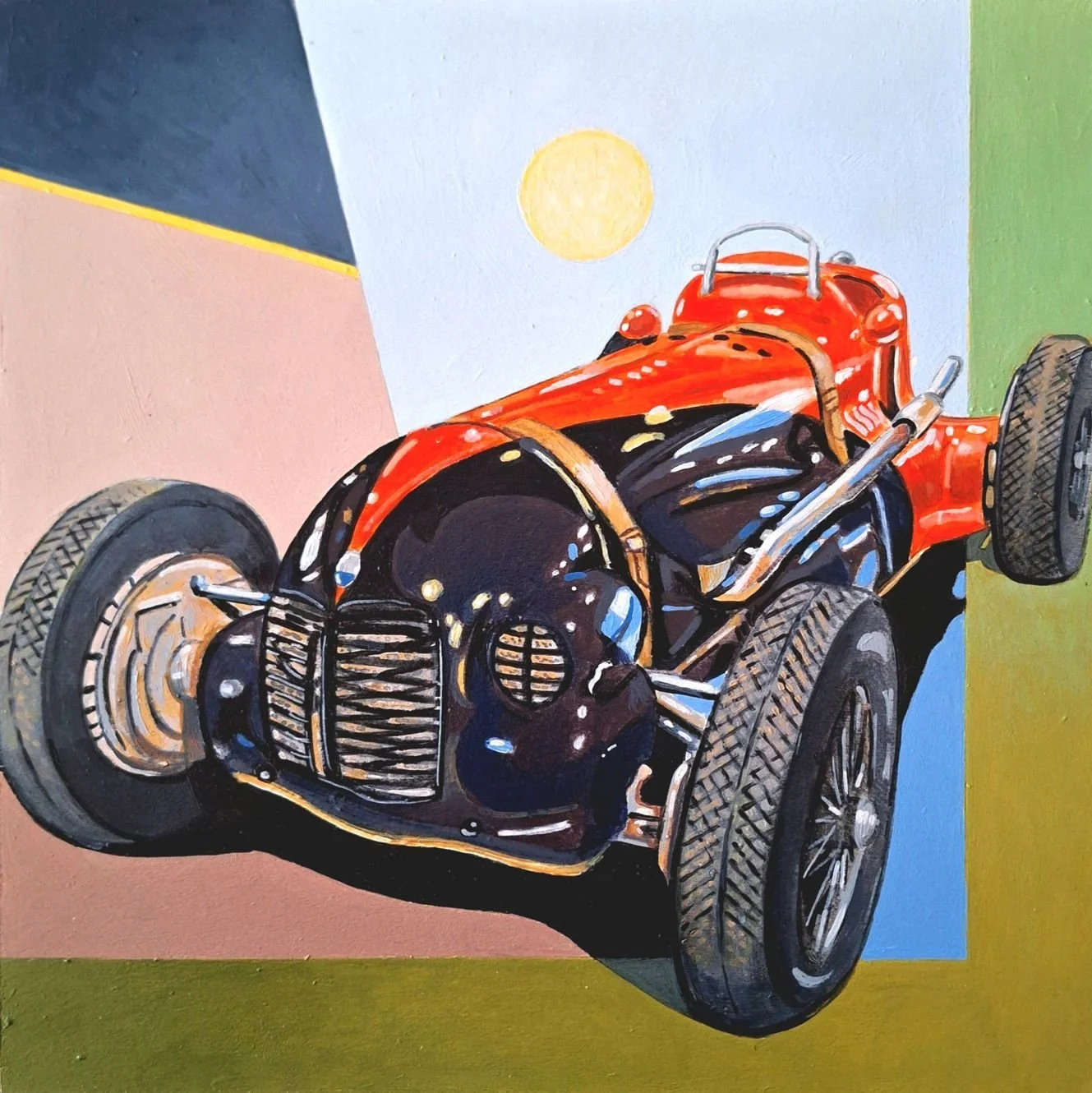 Artwork Wednesday by Sean Carney: 1935 Maserati V8RI Racer. On exhibition on the 2nd Floor in the Racing in NY area. You can see Seans art in the Front Hall - 1st floor.