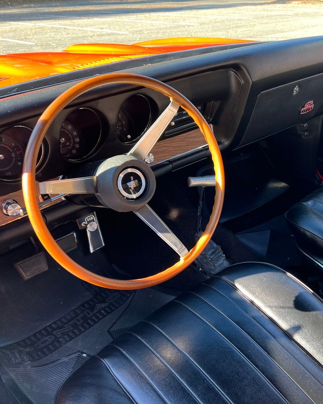 The cockpit of the 1970 GTO Judge is all business &mdash; bold gauges, muscle-era attitude, and zero distractions.