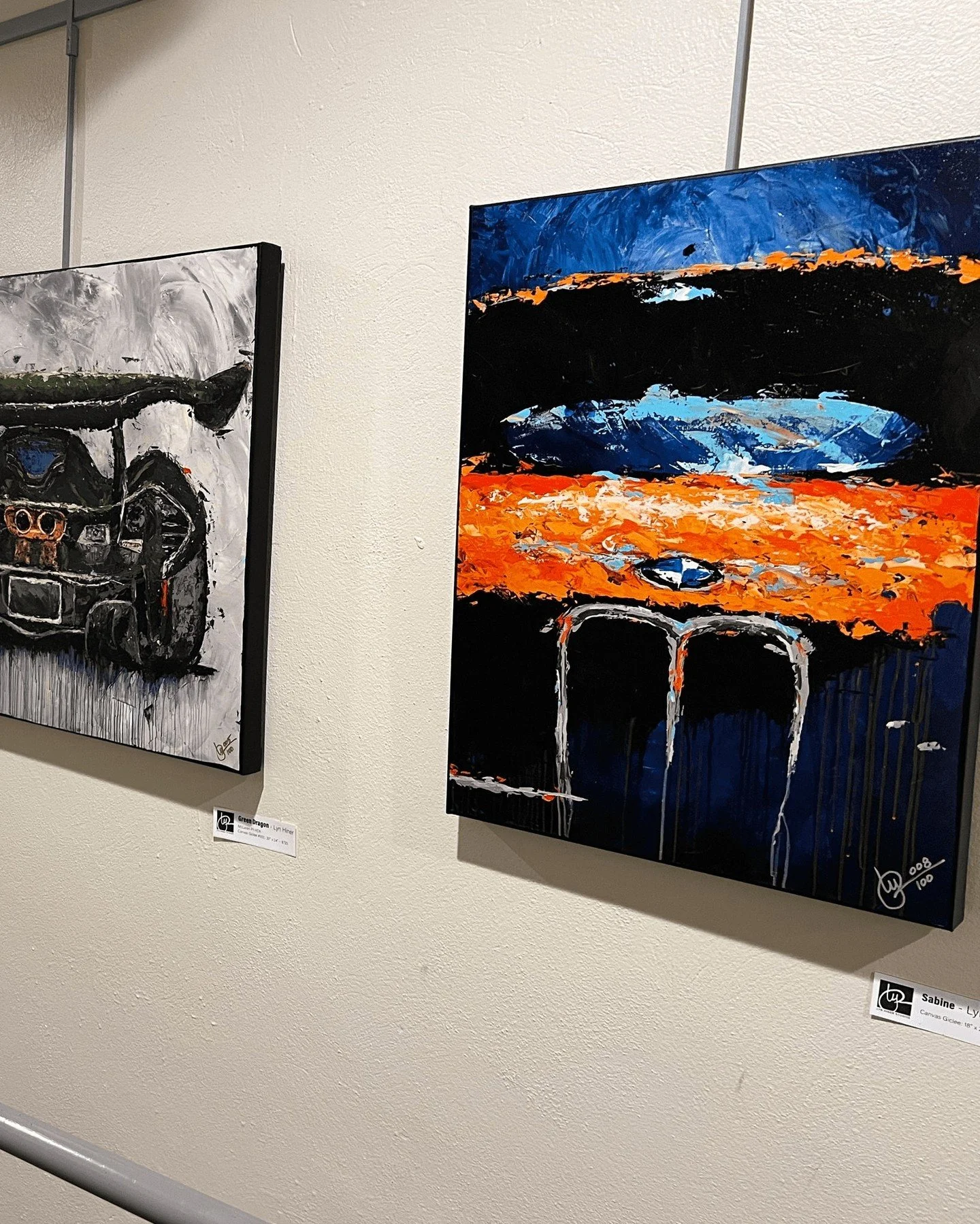 Art Work Wednesday: The expressive paintings of Lyn Hiner on exhibit in the Rosner Gallery, 1st floor.