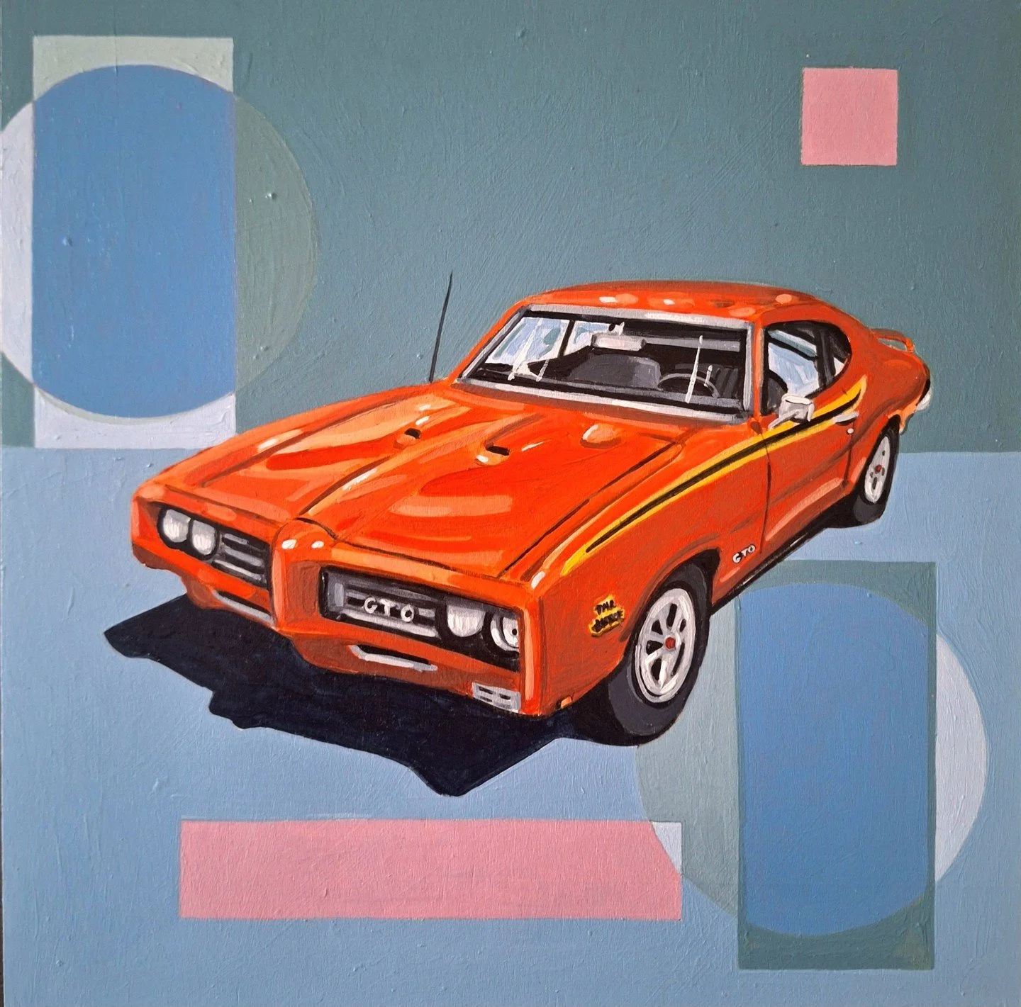 Artwork Wednesday -The GTO Judge by Sean Carney - 1st Floor, 10"x10" Minwax stain on Wood, $800