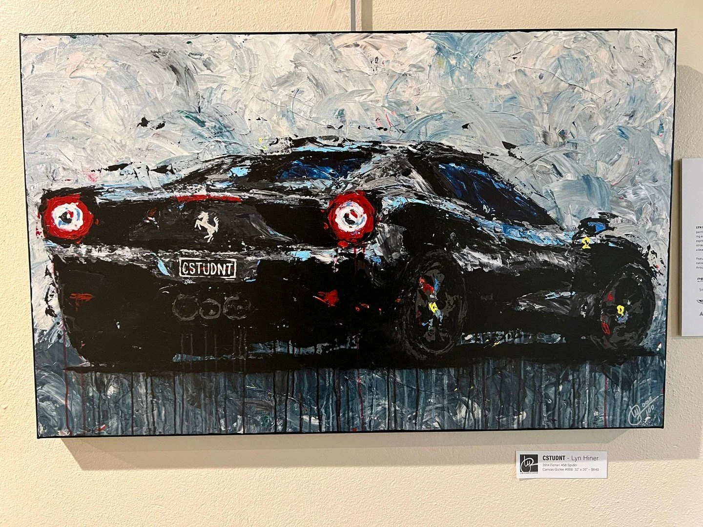 Artwork Wednesday - CStudent by Lyn Hiner on exhibit in the Rosner Gallery. 
@lynhinercars