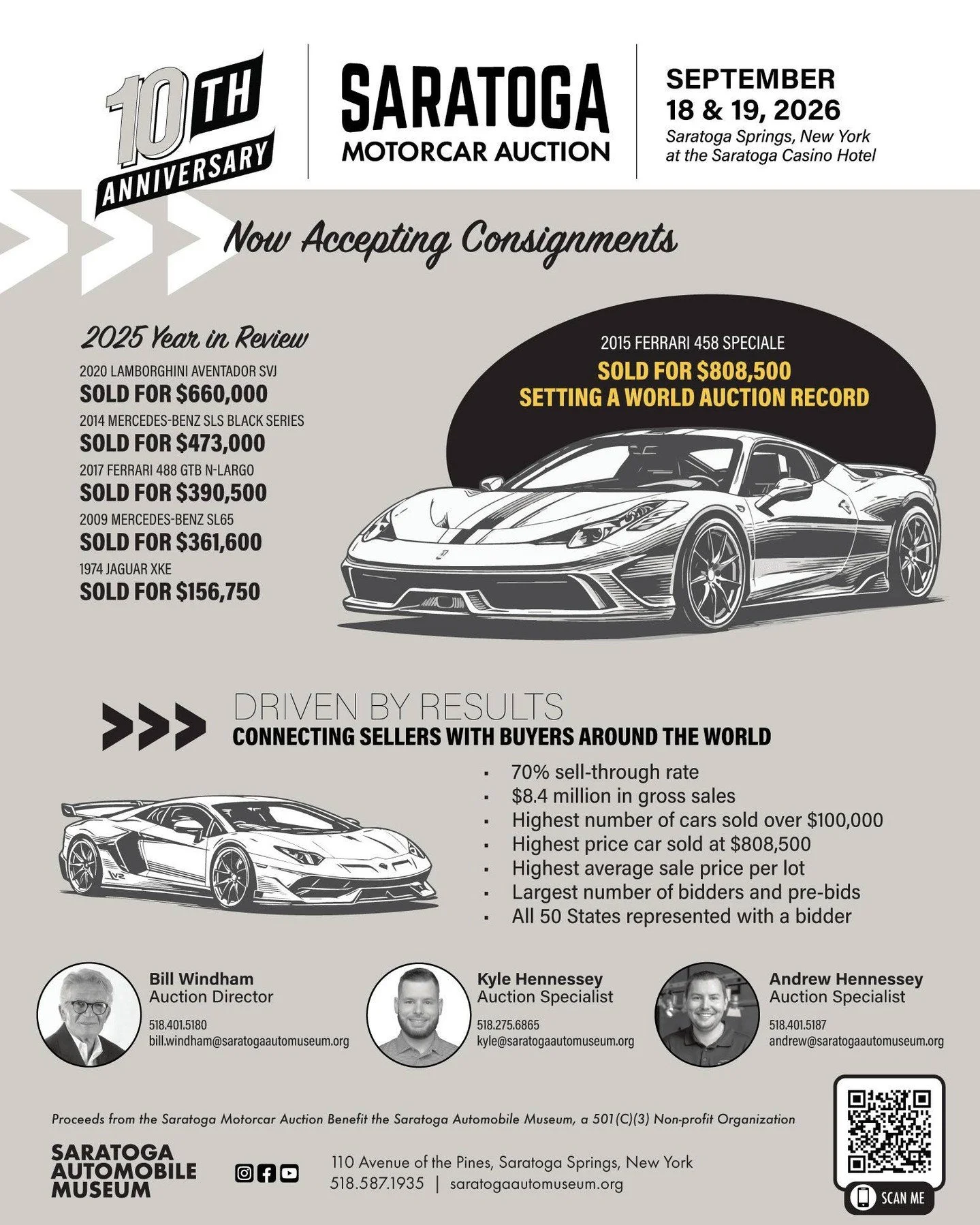 2026 Auction we'll be celebrating 10 Years! Set for September 18 &amp; 19, don't miss it.