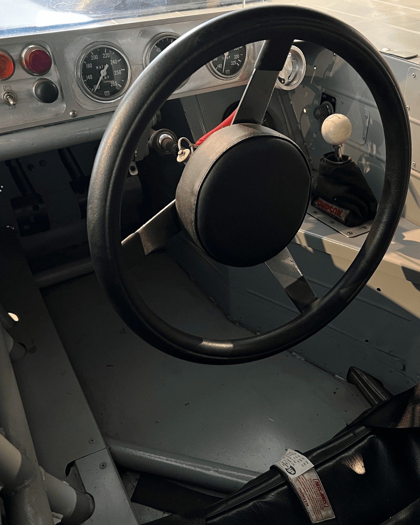 Cockpit of the 1975 Pinto Driven by NASCAR great Geoff Bondine