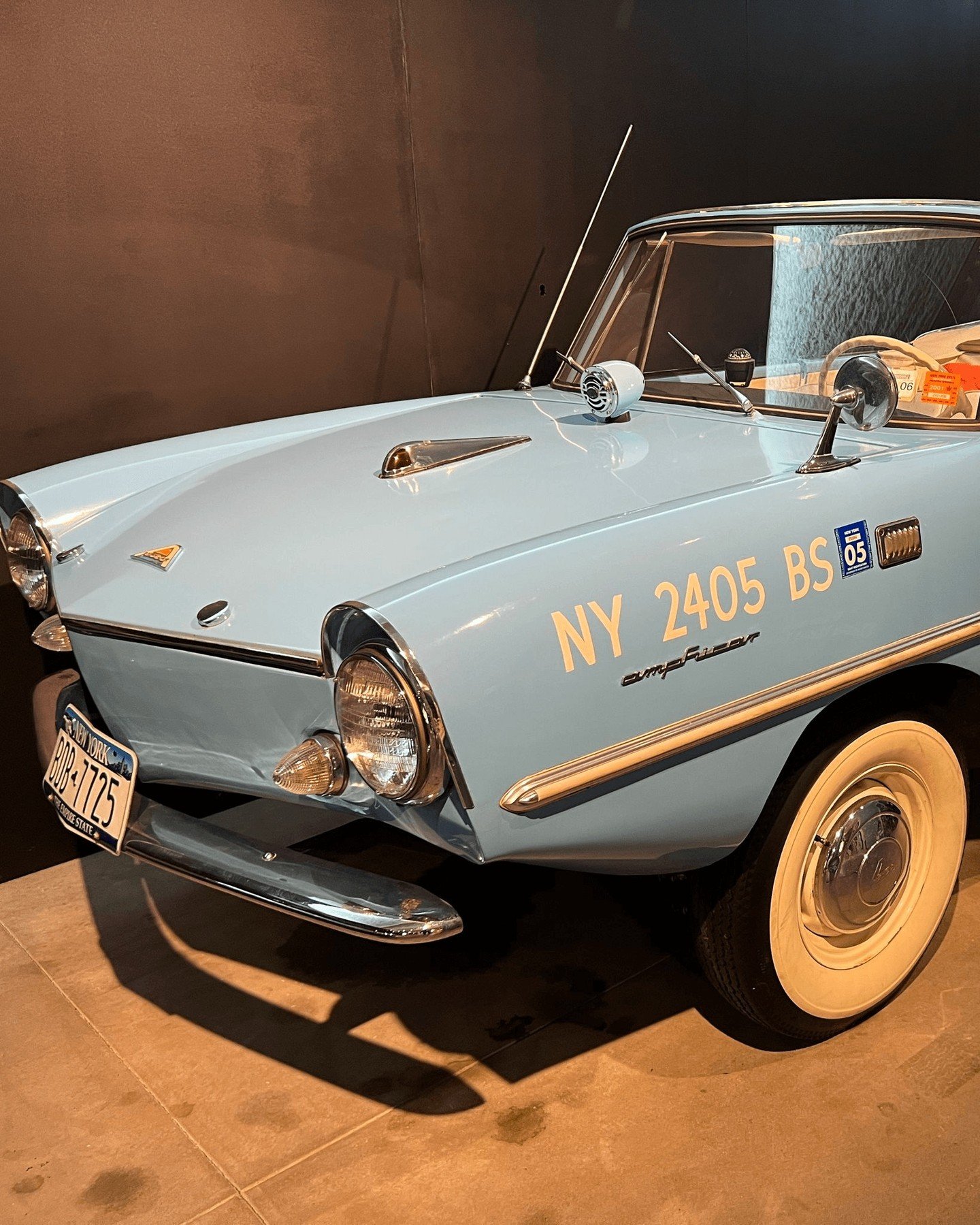 1966 Amphicar Model 770 - a true automotive novelty, combining the practicality of a car with the unique ability to travel on water. On exhibit Freihofer Gallery, 2nd Floor