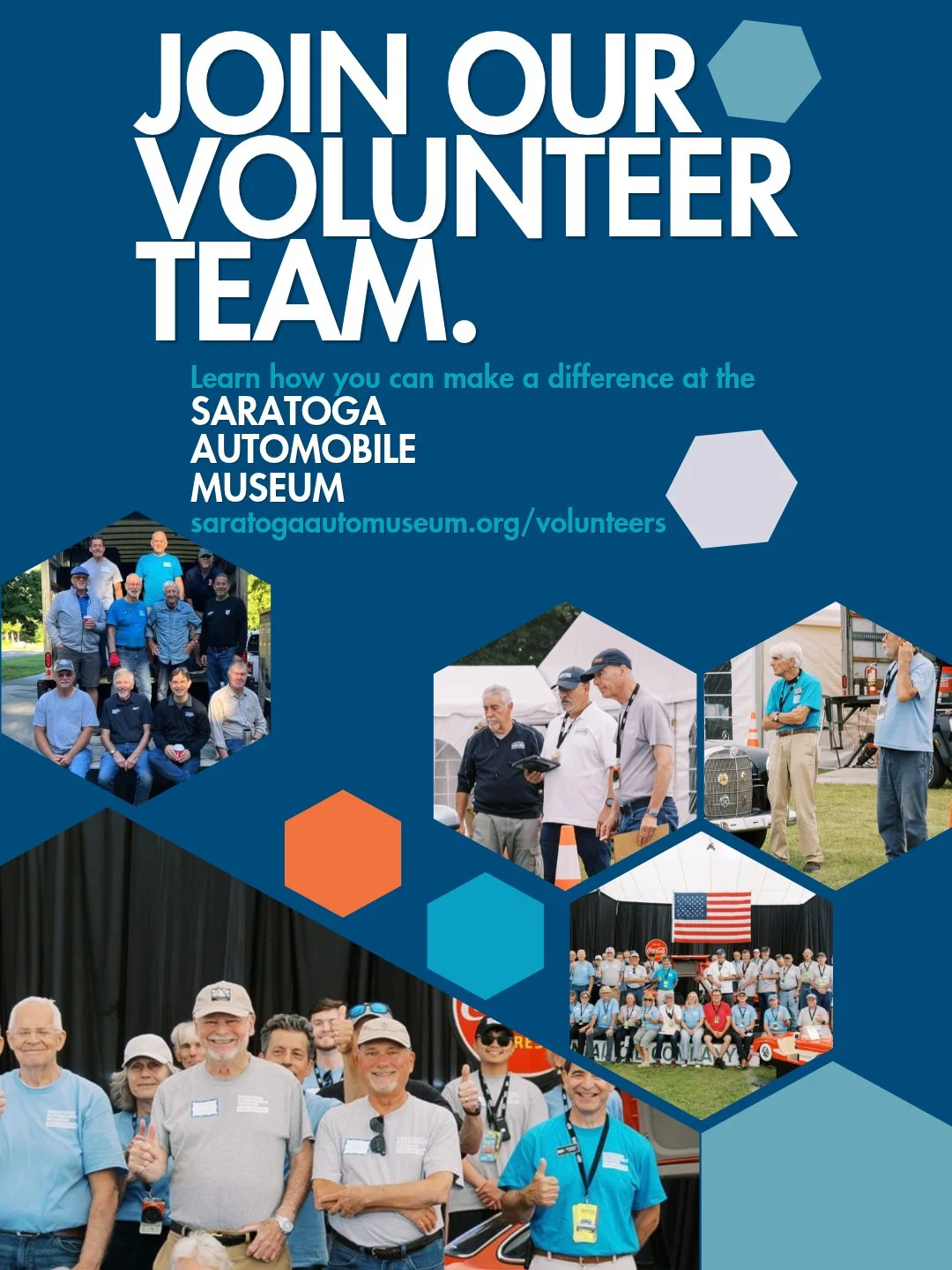 🚗 LOVE CARS? LOVE COMMUNITY? WE WANT YOU!

Some of the most important people at the Saratoga Automobile Museum aren't behind the wheel &mdash; they're the incredible volunteers who help bring it all to life!

We're looking for enthusiastic individua