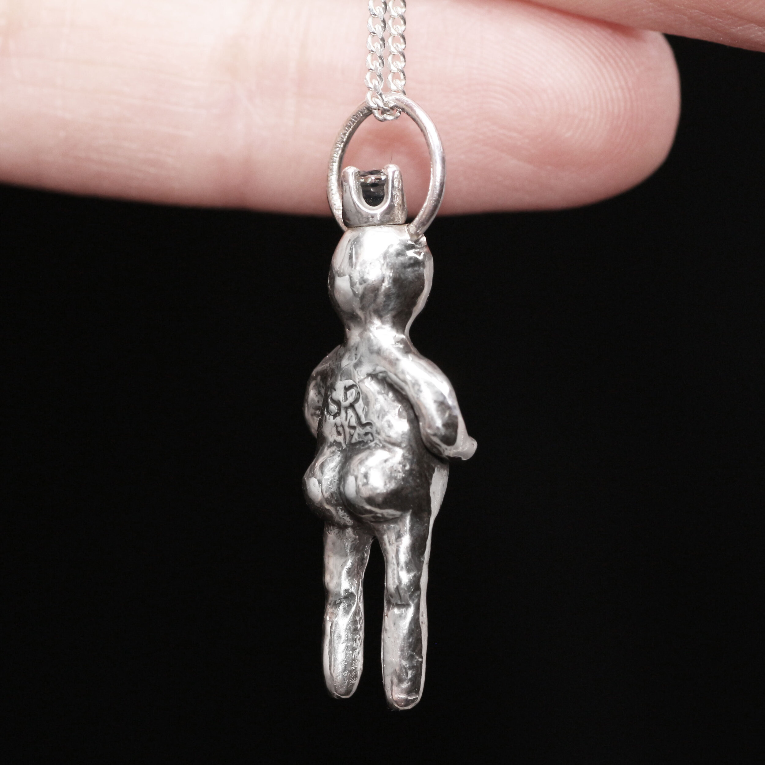 Booty Baby Sterling Silver Good Luck Charm Necklace
